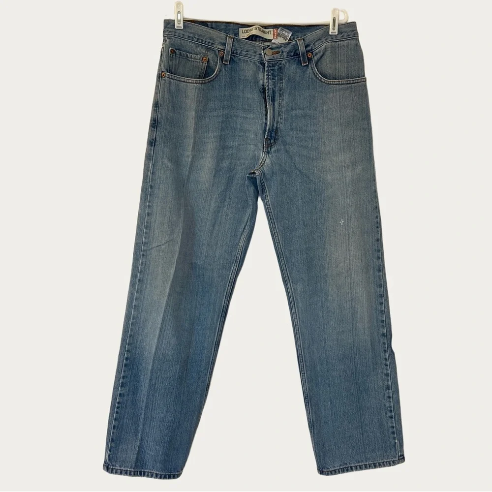 Levi's 569 Men’s Classic Blue Distressed Loose Straight Jeans W34‎ L32